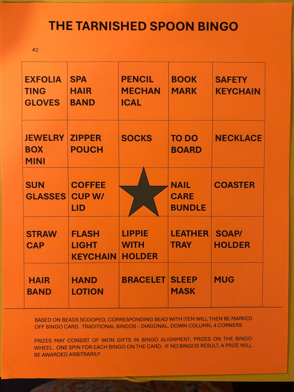 The Tarnished Spoon BINGO