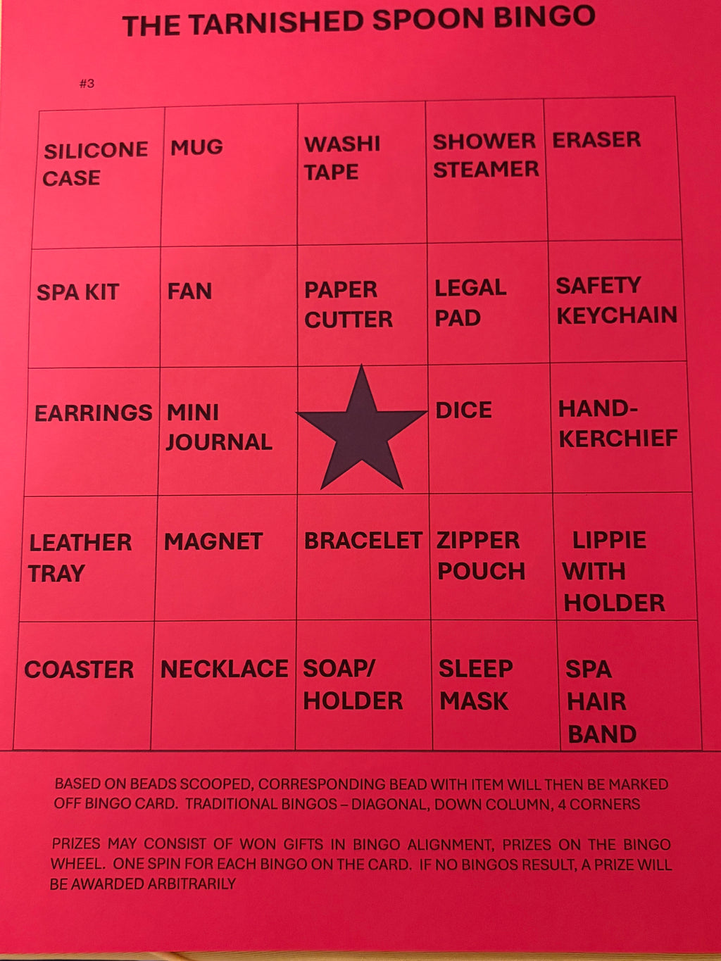 The Tarnished Spoon BINGO